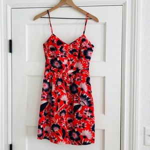 J CREW Printed Floral Seaside Cali Tank Dress 0
